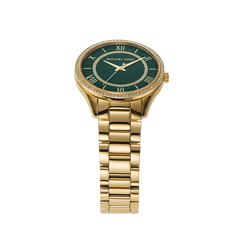 Michael Kors Lauryn Green Dial Ladies Watch- MK4737